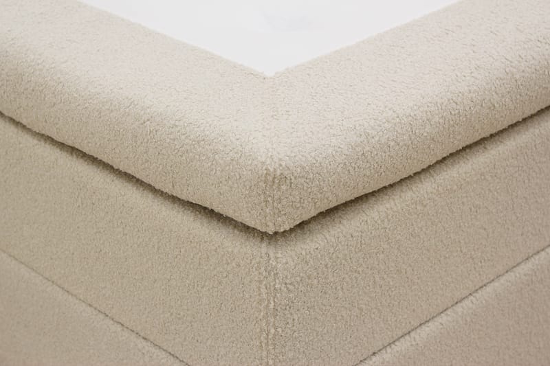 Hilton Komplett Sängpaket 160x200 cm Kontinentalsäng med rutad sänggavel - Beige - Möbler - Sovrum - Sängar - Komplett Sängpaket