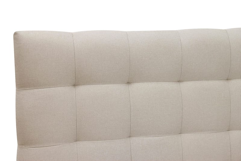 Hilton Komplett Sängpaket 160x200 cm Kontinentalsäng med rutad sänggavel - Beige - Möbler - Sovrum - Sängar - Komplett Sängpaket