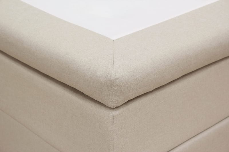 Hilton Komplett Sängpaket 160x200 cm Kontinentalsäng med rutad sänggavel - Beige - Möbler - Sovrum - Sängar - Komplett Sängpaket