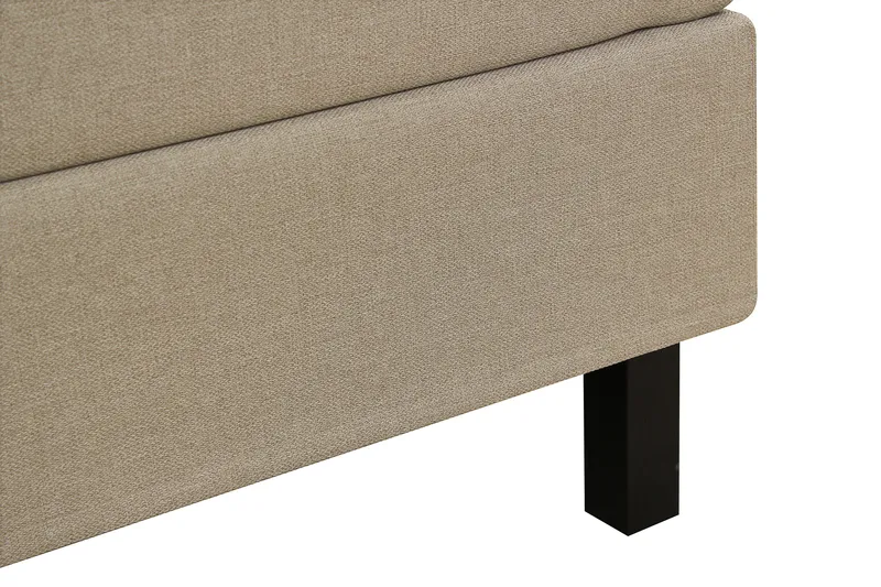 Hilton Komplett Sängpaket 160x200 cm Kontinentalsäng med rutad sänggavel - Beige - Möbler - Sovrum - Sängar - Kontinentalsängar