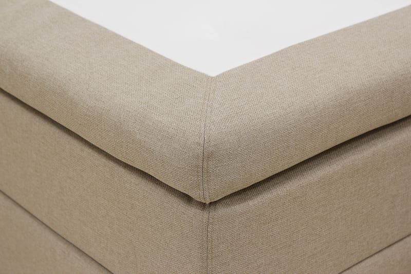 Hilton Komplett Sängpaket 160x200 cm Kontinentalsäng med rutad sänggavel - Beige - Möbler - Sovrum - Sängar - Kontinentalsängar