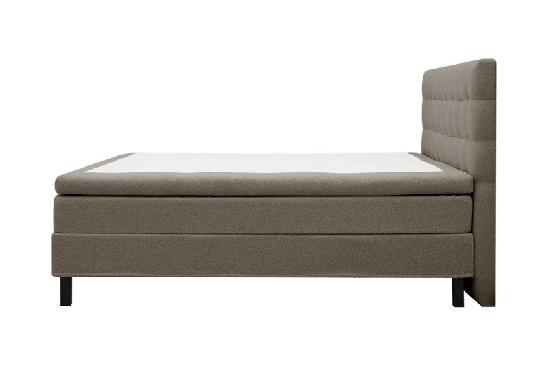 Hilton Komplett Sängpaket 160x200 cm Kontinentalsäng med rutad sänggavel - Brun / Teddy - Möbler - Sovrum - Sängar - Kontinentalsängar