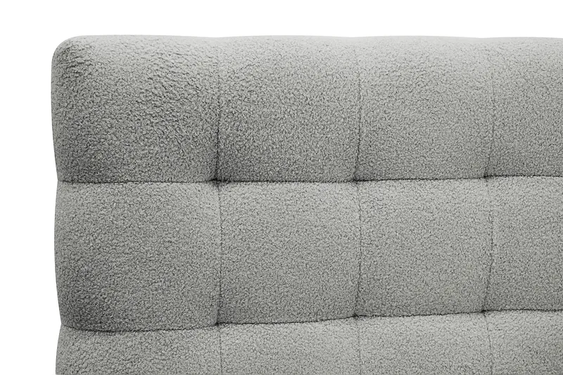 Hilton Komplett Sängpaket 160x200 cm Kontinentalsäng med rutad sänggavel - Grå / Teddy - Möbler - Sovrum - Sängar - Kontinentalsängar