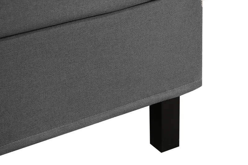 Hilton Komplett Sängpaket 160x200 cm Kontinentalsäng med rutad sänggavel - Grå - Möbler - Sovrum - Sängar - Kontinentalsängar