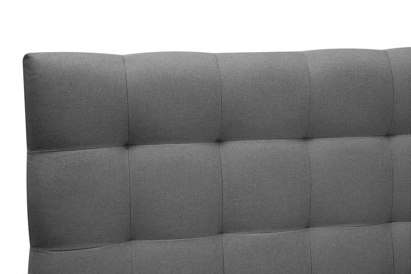 Hilton Komplett Sängpaket 160x200 cm Kontinentalsäng med rutad sänggavel - Grå - Möbler - Sovrum - Sängar - Komplett Sängpaket