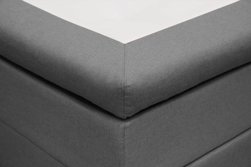 Hilton Komplett Sängpaket 160x200 cm Kontinentalsäng med rutad sänggavel - Grå - Möbler - Sovrum - Sängar - Komplett Sängpaket