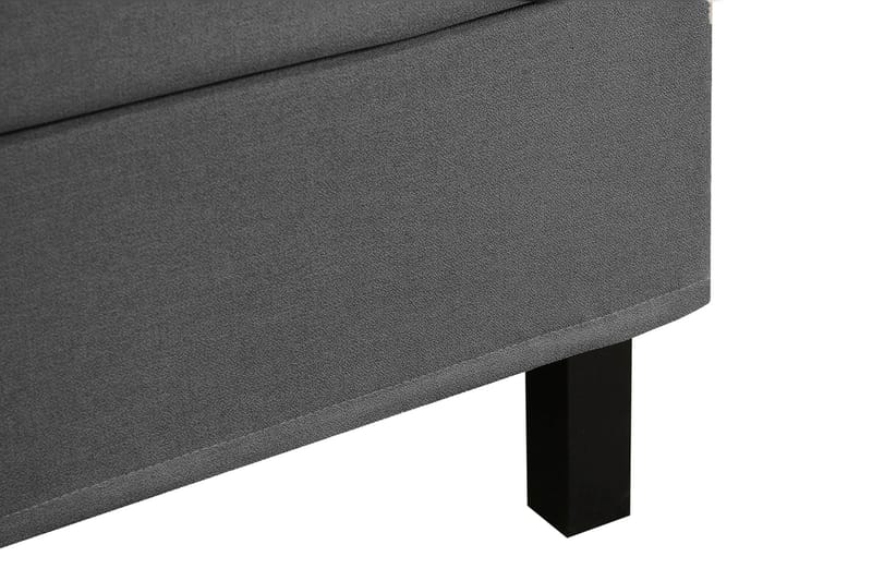 Hilton Komplett Sängpaket 160x200 cm Kontinentalsäng med rutad sänggavel - Grå - Möbler - Sovrum - Sängar - Komplett Sängpaket