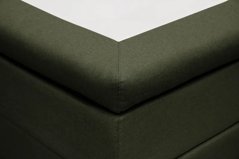 Hilton Komplett Sängpaket 160x200 cm Kontinentalsäng med rutad sänggavel - Grön - Möbler - Sovrum - Sängar - Kontinentalsängar