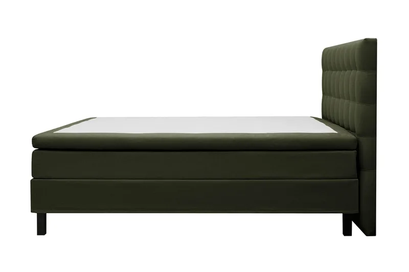 Hilton Komplett Sängpaket 160x200 cm Kontinentalsäng med rutad sänggavel - Grön - Möbler - Sovrum - Sängar - Kontinentalsängar
