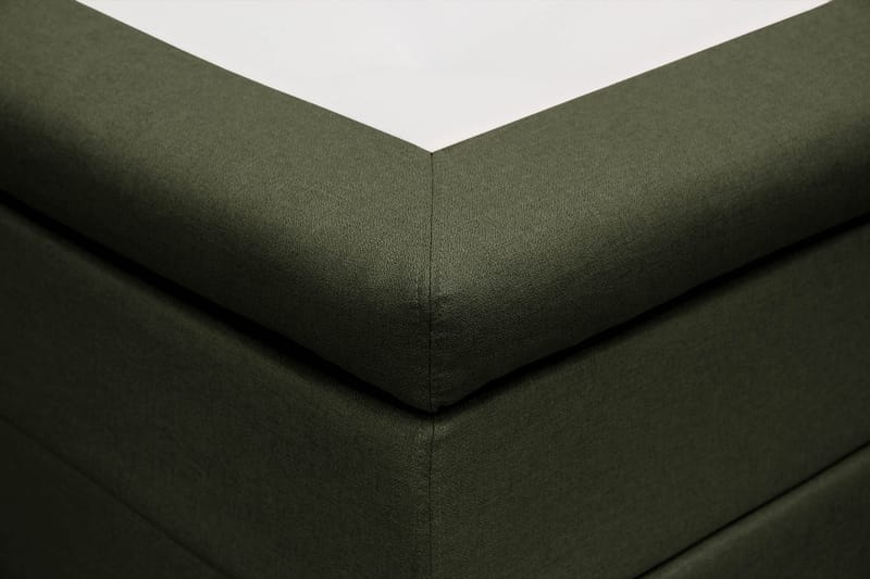 Hilton Komplett Sängpaket 160x200 cm Kontinentalsäng med rutad sänggavel - Grön - Möbler - Sovrum - Sängar - Komplett Sängpaket