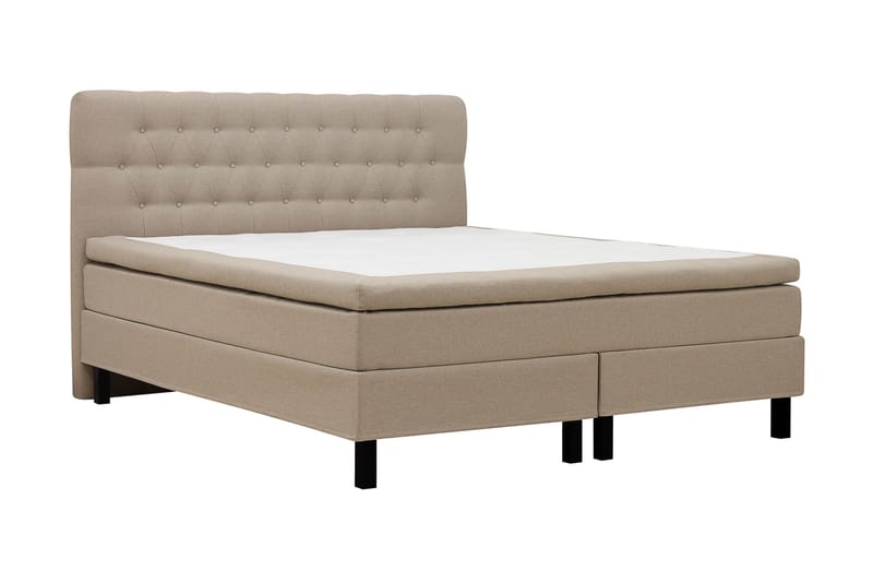 Hilton Komplett Sängpaket 180x200 cm Kontinentalsäng med diamant sänggavel - Beige - Möbler - Sovrum - Sängar - Komplett Sängpaket