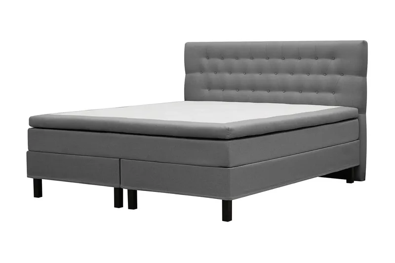 Hilton Komplett Sängpaket 180x200 cm Kontinentalsäng med diamant sänggavel - Grå - Möbler - Sovrum - Sängar - Kontinentalsängar