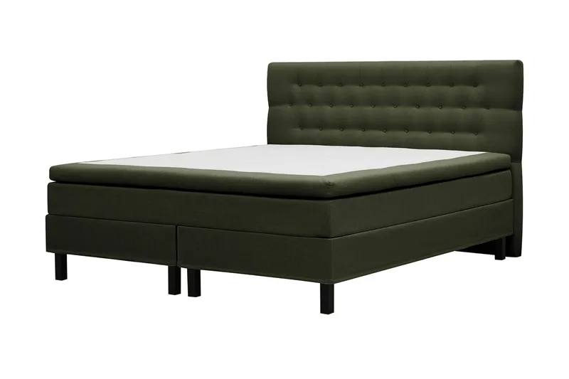 Hilton Komplett Sängpaket 180x200 cm Kontinentalsäng med diamant sänggavel - Grön - Möbler - Sovrum - Sängar - Kontinentalsängar