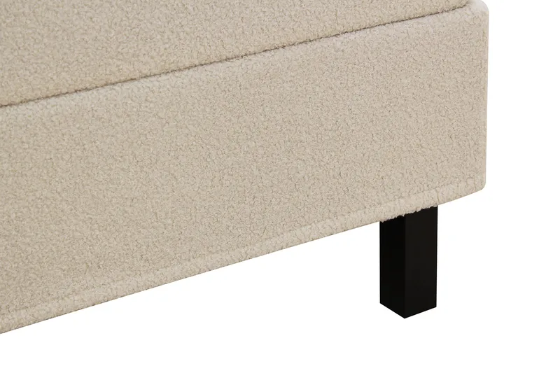 Hilton Komplett Sängpaket 180x200 cm Kontinentalsäng med rutad sänggavel - Beige / Teddy - Möbler - Sovrum - Sängar - Kontinentalsängar