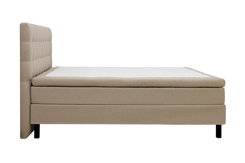 Hilton Komplett Sängpaket 180x200 cm Kontinentalsäng med rutad sänggavel - Beige - Möbler - Sovrum - Sängar - Komplett Sängpaket