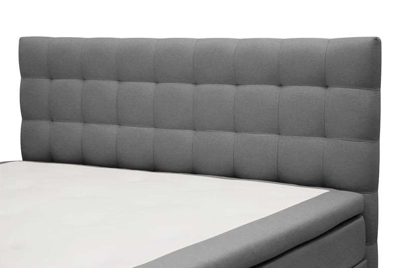 Hilton Komplett Sängpaket 180x200 cm Kontinentalsäng med rutad sänggavel - Grå - Möbler - Sovrum - Sängar - Kontinentalsängar