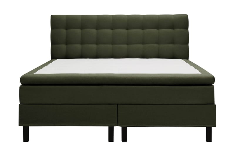 Hilton Komplett Sängpaket 180x200 cm Kontinentalsäng med rutad sänggavel, Grön
