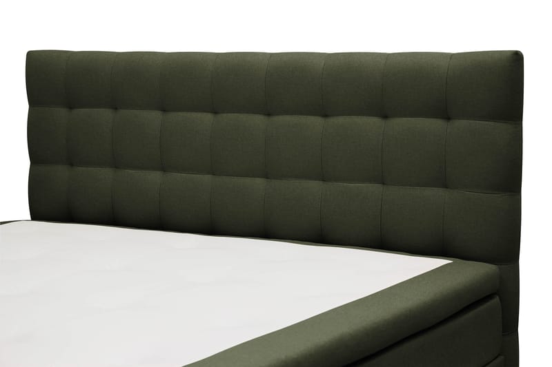 Hilton Komplett Sängpaket 180x200 cm Kontinentalsäng med rutad sänggavel - Grön - Möbler - Sovrum - Sängar - Kontinentalsängar