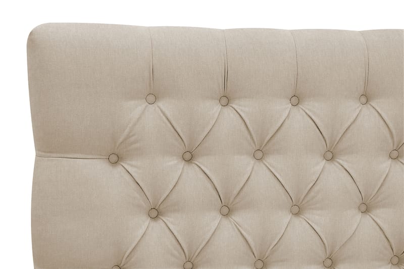 Hilton lyx Komplett Sängpaket 160x200 cm Kontinentalsäng med knappad sänggavel - Beige - Möbler - Sovrum - Sängar - Komplett Sängpaket
