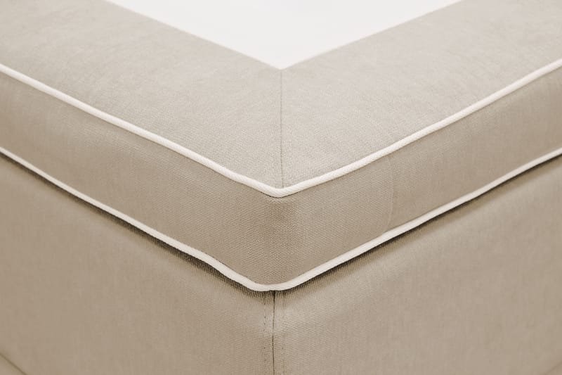 Hilton lyx Komplett Sängpaket 160x200 cm Kontinentalsäng med knappad sänggavel - Beige - Möbler - Sovrum - Sängar - Komplett Sängpaket