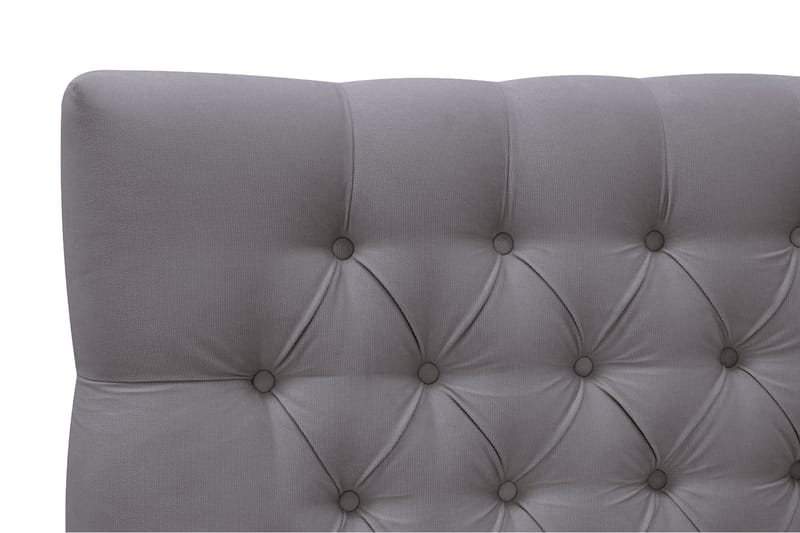 Hilton lyx Komplett Sängpaket 160x200 cm Kontinentalsäng med knappad sänggavel - Grå - Möbler - Sovrum - Sängar - Komplett Sängpaket