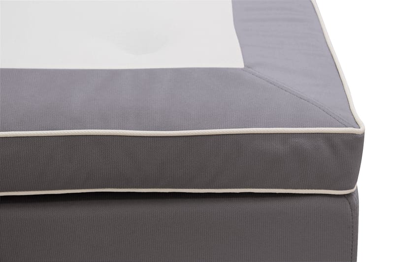 Hilton lyx Komplett Sängpaket 160x200 cm Kontinentalsäng med knappad sänggavel - Grå - Möbler - Sovrum - Sängar - Komplett Sängpaket