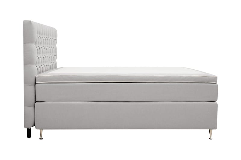 Hilton lyx Komplett Sängpaket 160x200 cm Kontinentalsäng med knappad sänggavel - Grå - Möbler - Sovrum - Sängar - Komplett Sängpaket