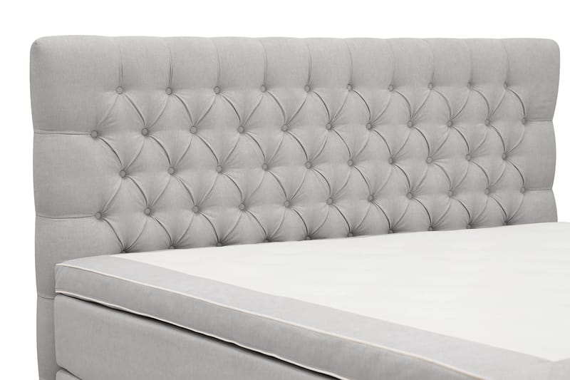 Hilton lyx Komplett Sängpaket 160x200 cm Kontinentalsäng med knappad sänggavel - Grå - Möbler - Sovrum - Sängar - Komplett Sängpaket