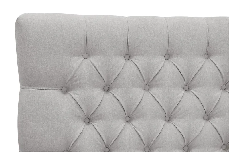 Hilton Lyx Komplett Sängpaket 180x200 cm Kontinentalsäng med knappad sänggavel - Grå - Möbler - Sovrum - Sängar - Kontinentalsängar