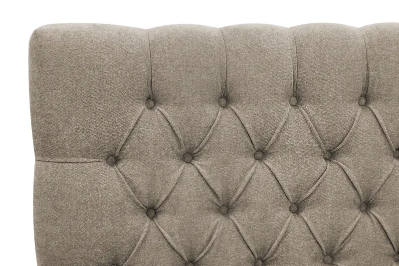 Hilton Lyx Komplett Sängpaket 180x200 cm Kontinentalsäng med knappad sänggavel i chenille - Brun - Möbler - Sovrum - Sängar - Kontinentalsängar