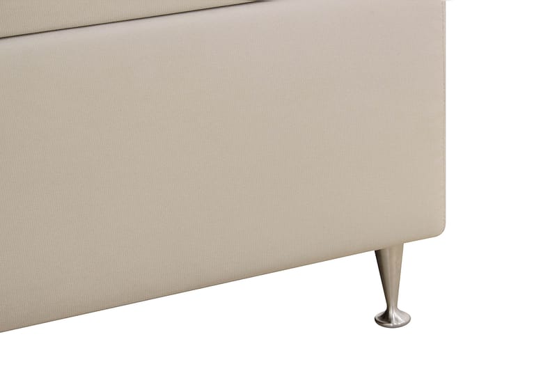 Hilton Lyx Komplett Sängpaket 180x200 cm Kontinentalsäng med knappad sänggavel i sammet - Beige - Möbler - Sovrum - Sängar - Kontinentalsängar