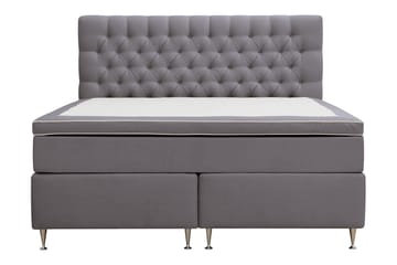 Hilton lyx Komplett Sängpaket 180x200 cm Kontinentalsäng med knappad sänggavel i sammet