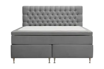 Hilton Lyx Komplett Sängpaket 180x200 cm Kontinentalsäng med knappad sänggavel i sammet
