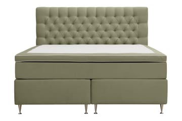 Hilton lyx Komplett Sängpaket 180x200 cm Kontinentalsäng med knappad sänggavel i sammet