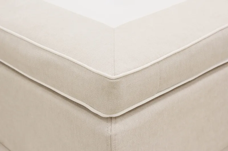 Hilton Lyx Komplett Sängpaket 180x200 cm Kontinentalsäng med knappad sänggavel - Ljusbeige - Möbler - Sovrum - Sängar - Kontinentalsängar