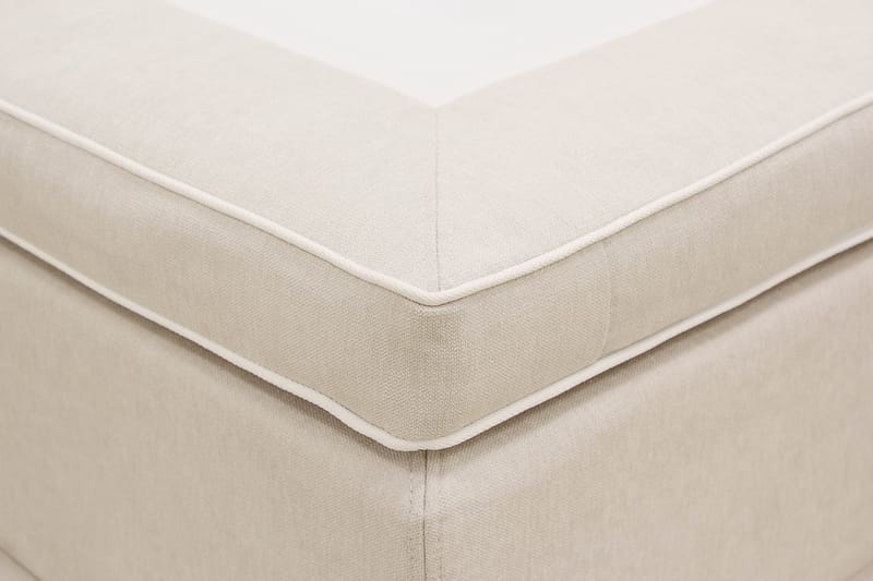 Hilton lyx Komplett Sängpaket 180x200 cm Kontinentalsäng med knappad sänggavel - Ljusbeige - Möbler - Sovrum - Sängar - Komplett Sängpaket