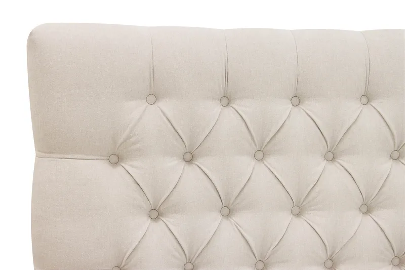 Hilton Lyx Komplett Sängpaket 180x200 cm Kontinentalsäng med knappad sänggavel - Ljusbeige - Möbler - Sovrum - Sängar - Kontinentalsängar