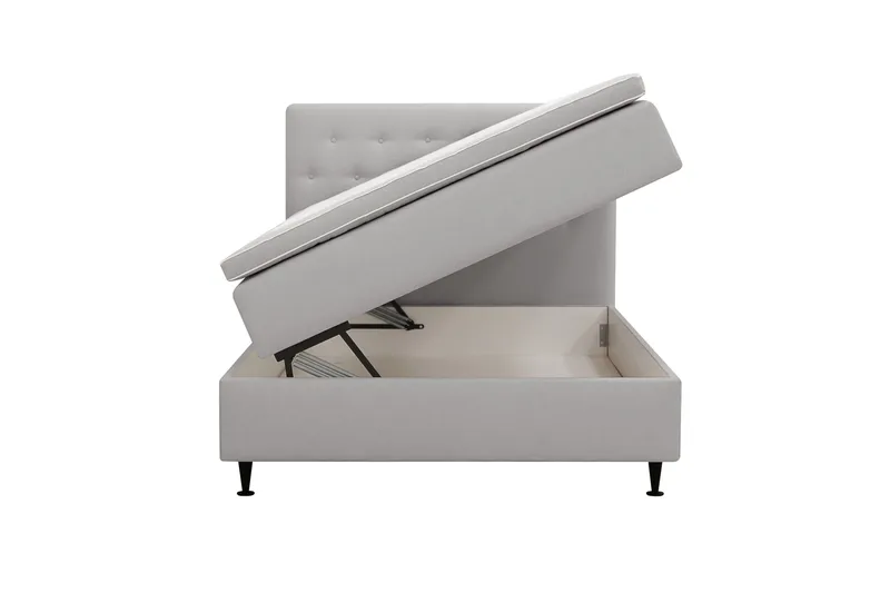 Hilton Plus Komplett Sängpaket med Förvaring 120x200 cm - Grå - Möbler - Sovrum - Sängar - Kontinentalsängar