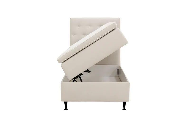 Hilton Plus Komplett Sängpaket med Förvaring 90x200 cm - Ljusbeige - Möbler - Sovrum - Sängar - Kontinentalsängar