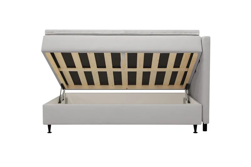 Hilton Plus Komplett Sängpaket med Förvaring 120x200 cm - Grå - Möbler - Sovrum - Sängar - Kontinentalsängar