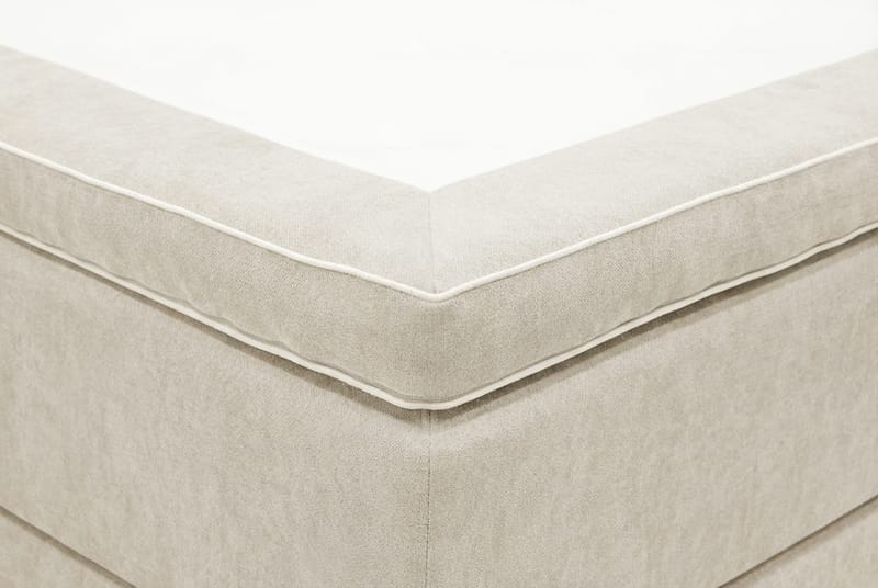 Hilton Premium Komplett Sängpaket 160x200 cm Kontinentalsäng med Sänggavel - Beige Tyg - Möbler - Sovrum - Sängar - Kontinentalsängar