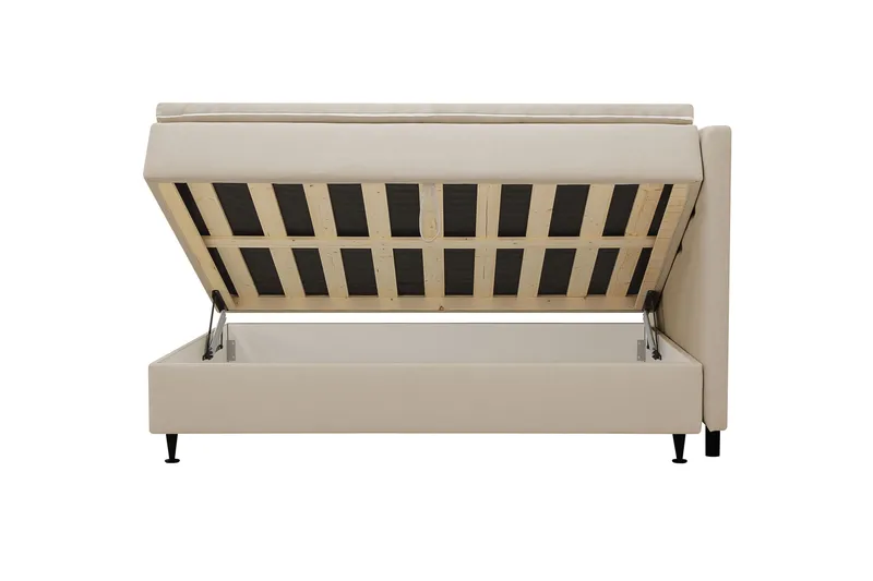 Hilton Plus Komplett Sängpaket med Förvaring 140x200 cm - Beige - Möbler - Sovrum - Sängar - Kontinentalsängar