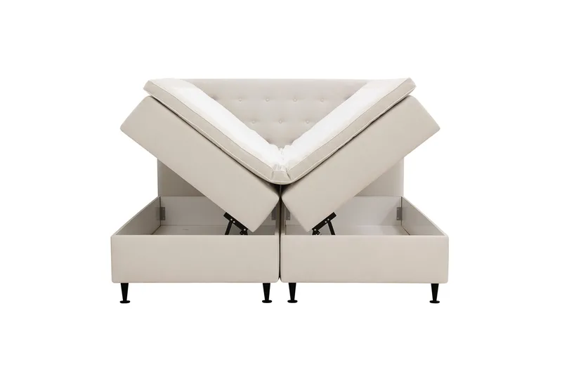Hilton Plus Komplett Sängpaket med Förvaring 160x200 cm - Ljusbeige - Möbler - Sovrum - Sängar - Kontinentalsängar