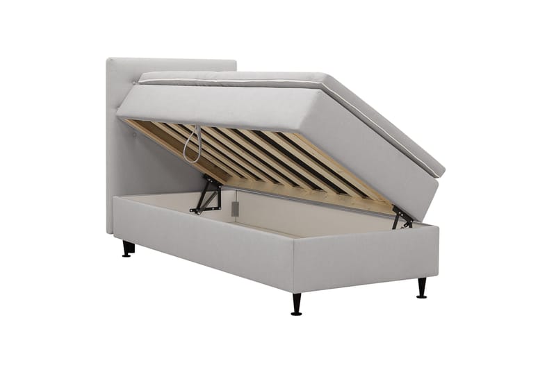 Hilton Plus Komplett Sängpaket med Förvaring 90x200 cm - Grå - Möbler - Sovrum - Sängar - Kontinentalsängar