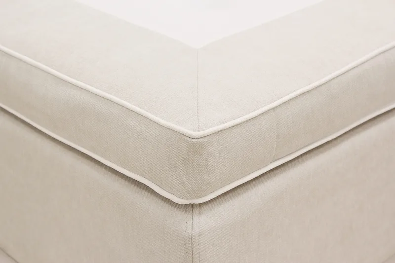 Hilton Premium Komplett Sängpaket 160x200 cm Kontinentalsäng med Sänggavel - Ljusbeige Tyg - Möbler - Sovrum - Sängar - Kontinentalsängar