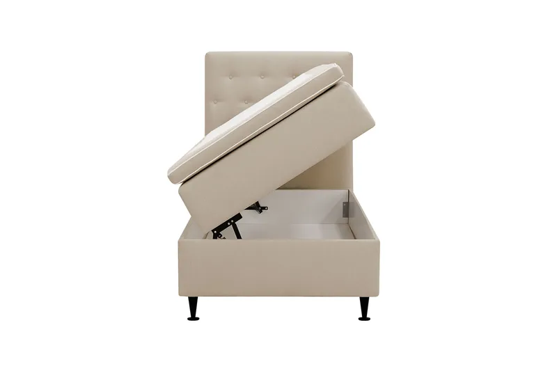 Hilton Plus Komplett Sängpaket med Förvaring 90x200 cm - Beige - Möbler - Sovrum - Sängar - Kontinentalsängar