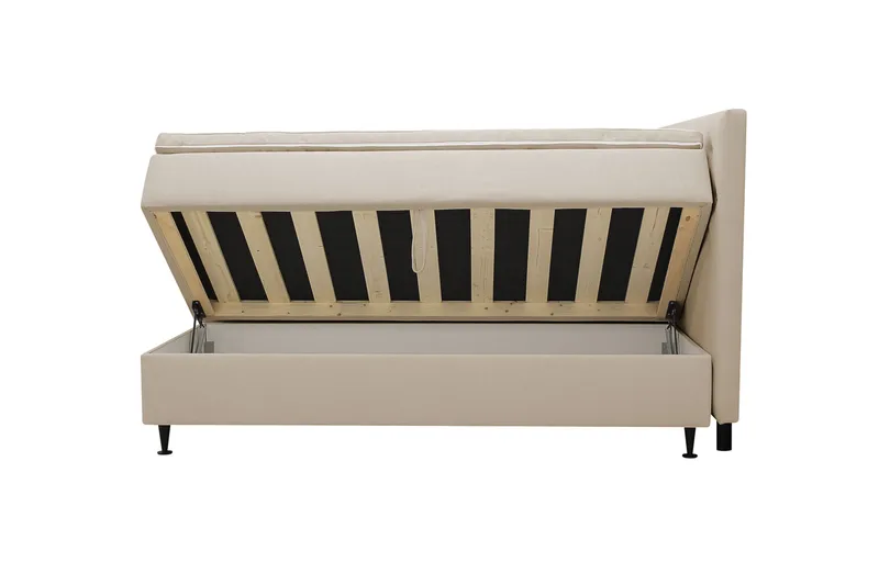 Hilton Plus Komplett Sängpaket med Förvaring 160x200 cm - Beige - Möbler - Sovrum - Sängar - Kontinentalsängar