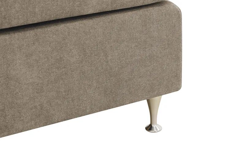 Hilton Premium Komplett Sängpaket 160x200 cm Kontinentalsäng med Sänggavel - Ljusbrun Tyg - Möbler - Sovrum - Sängar - Kontinentalsängar