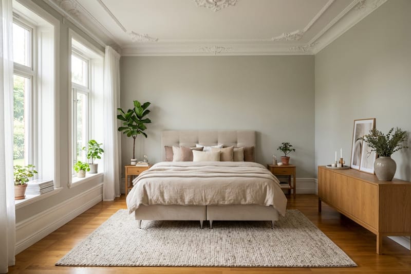 Hilton Premium Komplett Sängpaket 180x200 cm Kontinentalsäng med Sänggavel - Beige Tyg - Möbler - Sovrum - Sängar - Kontinentalsängar