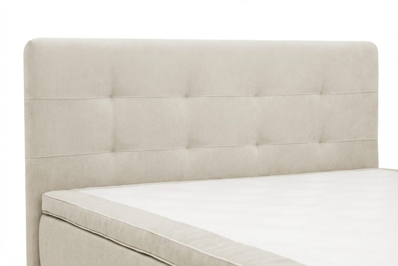 Hilton Premium Komplett Sängpaket 180x200 cm Kontinentalsäng med Sänggavel - Beige Tyg - Möbler - Sovrum - Sängar - Kontinentalsängar